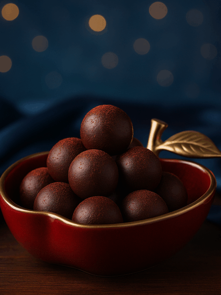Dark Chocolate & Apple Ganache Truffles