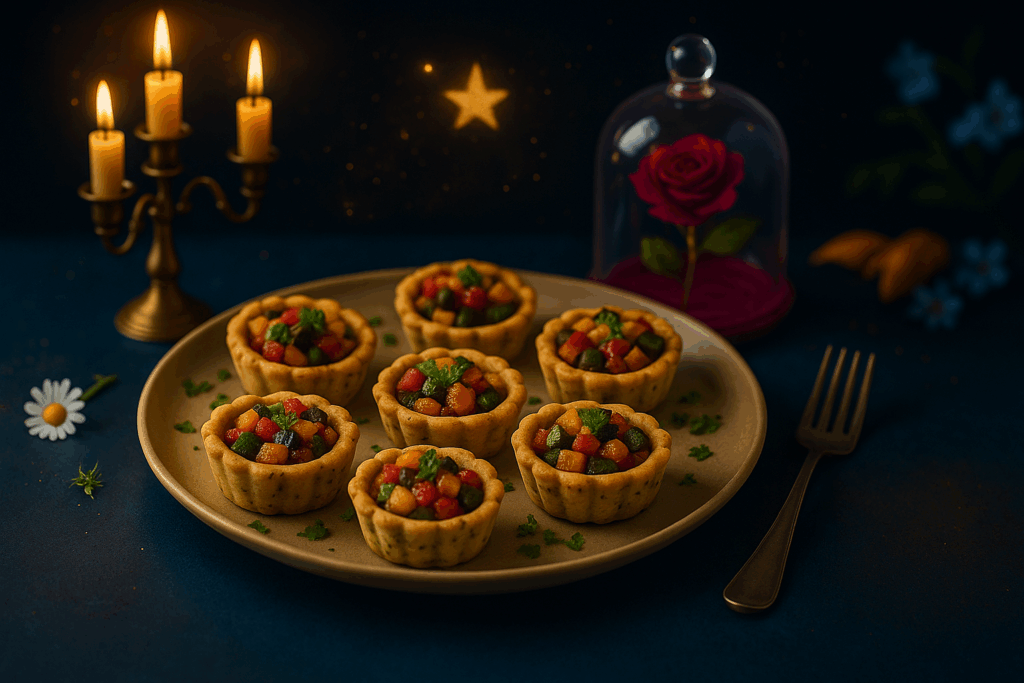 Mini Ratatouille Tartlets with Herb Pastry