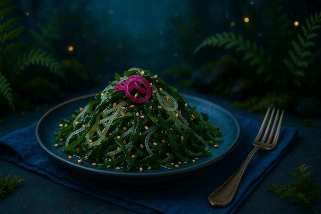 Seaweed & Glass Noodle Salad with Sesame-Ginger Dressing