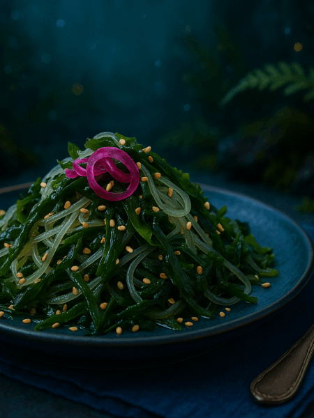 Seaweed & Glass Noodle Salad with Sesame-Ginger Dressing
