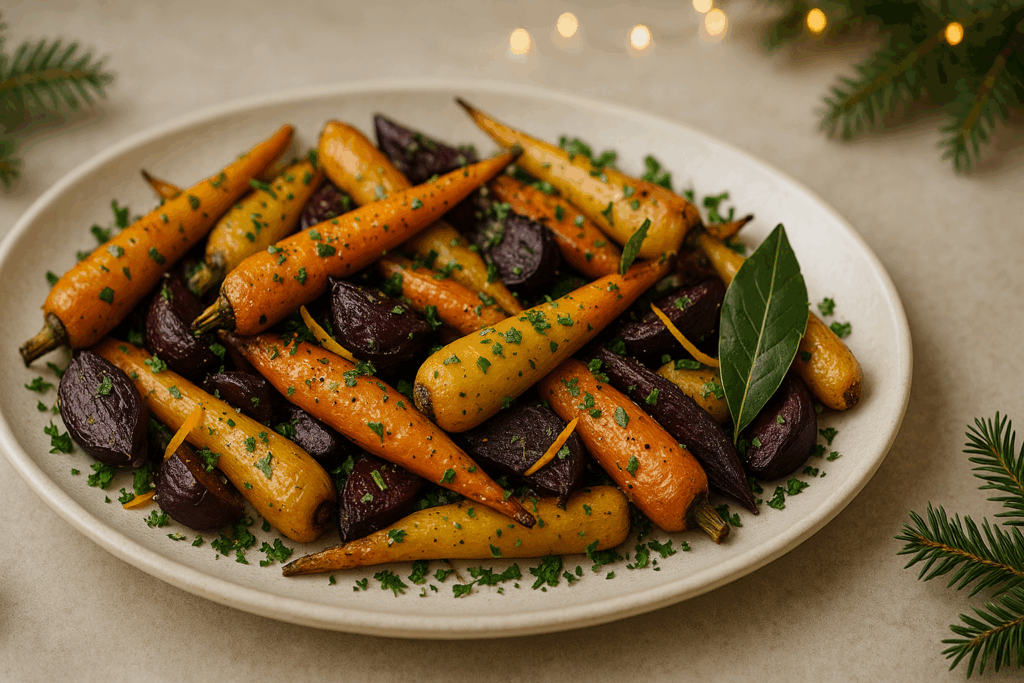 Herb-Roasted Root Vegetables with Orange & Bay