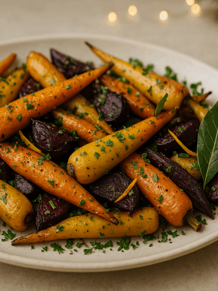 Herb-Roasted Root Vegetables with Orange & Bay