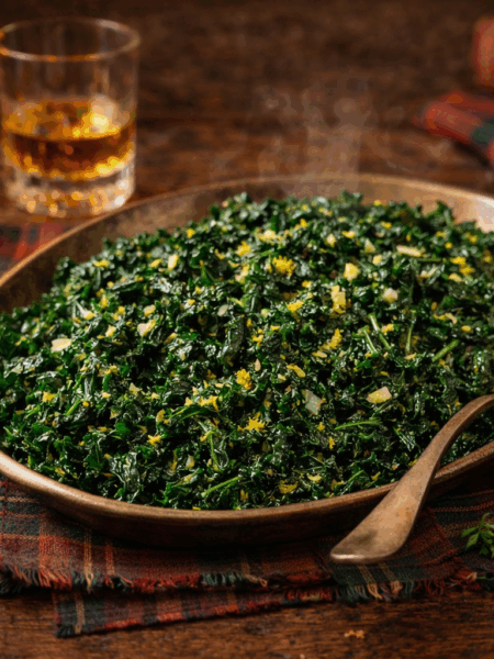 Whisky-Glazed Kale with Garlic & Lemon