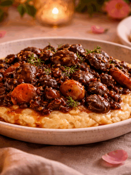 Wild Mushroom & Lentil Bourguignon